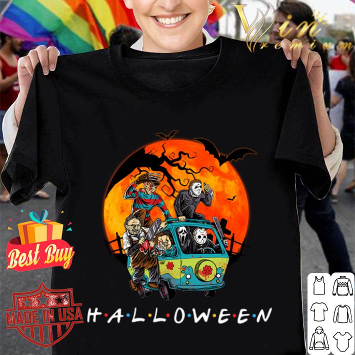 Original Friends Halloween Horror Movies Characters On The Bus Sunset Shirt Friends Halloween Horror Movies Characters On The Bus Sunset Shirt 1 - Original Friends Halloween Horror Movies Characters On The Bus Sunset Shirt