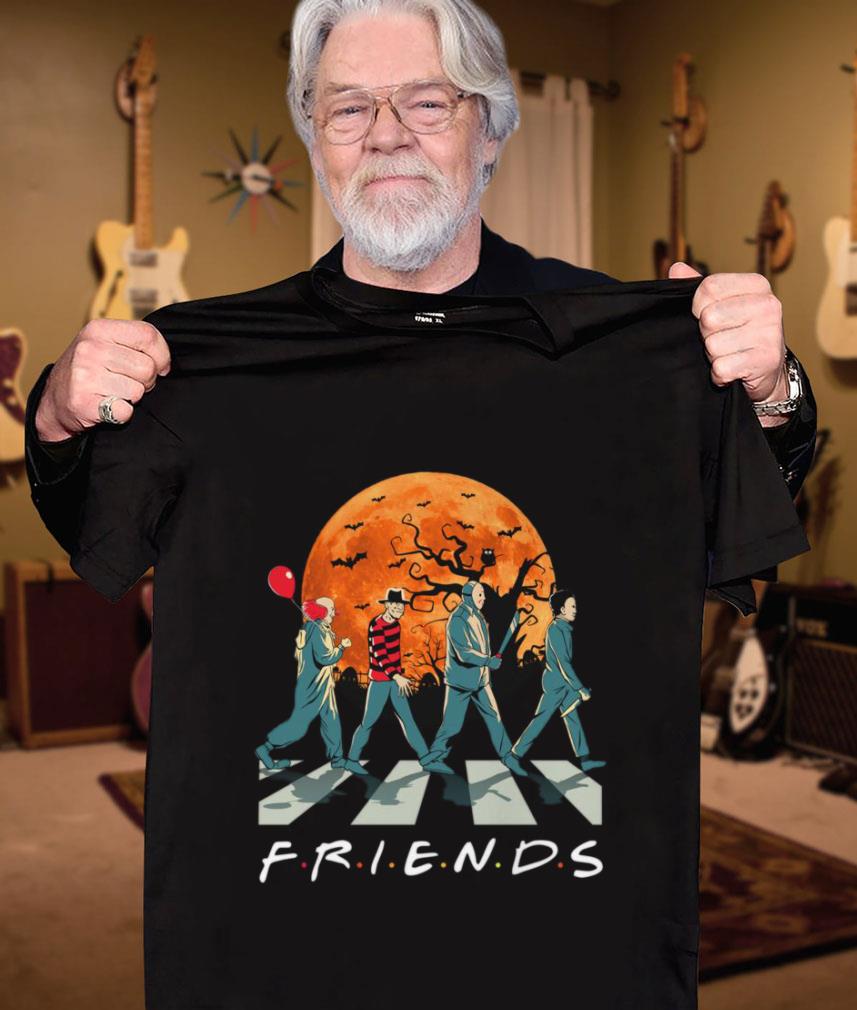 Official Friends Horror Movies Characters Abbey Road Halloween shirt Friends Horror Movies Characters Abbey Road Halloween shirt 3 - Official Friends Horror Movies Characters Abbey Road Halloween shirt