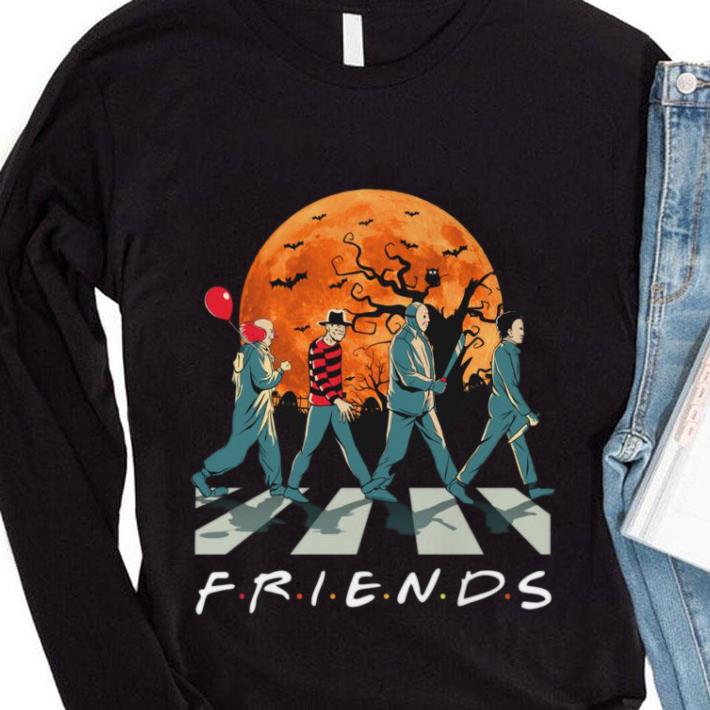 Official Friends Horror Movies Characters Abbey Road Halloween shirt Friends Horror Movies Characters Abbey Road Halloween shirt 4 - Official Friends Horror Movies Characters Abbey Road Halloween shirt