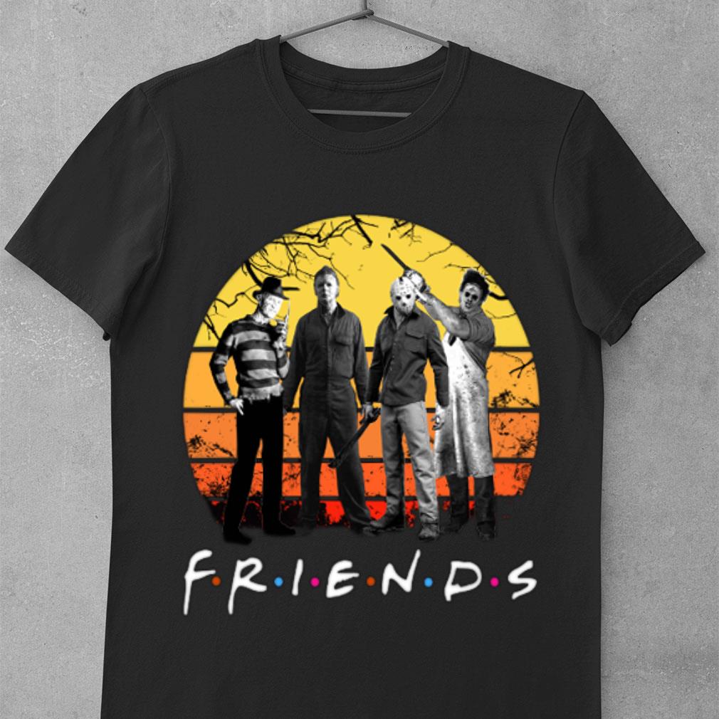 Best Halloween Friends Horror Movies Characters Vintage Shirt