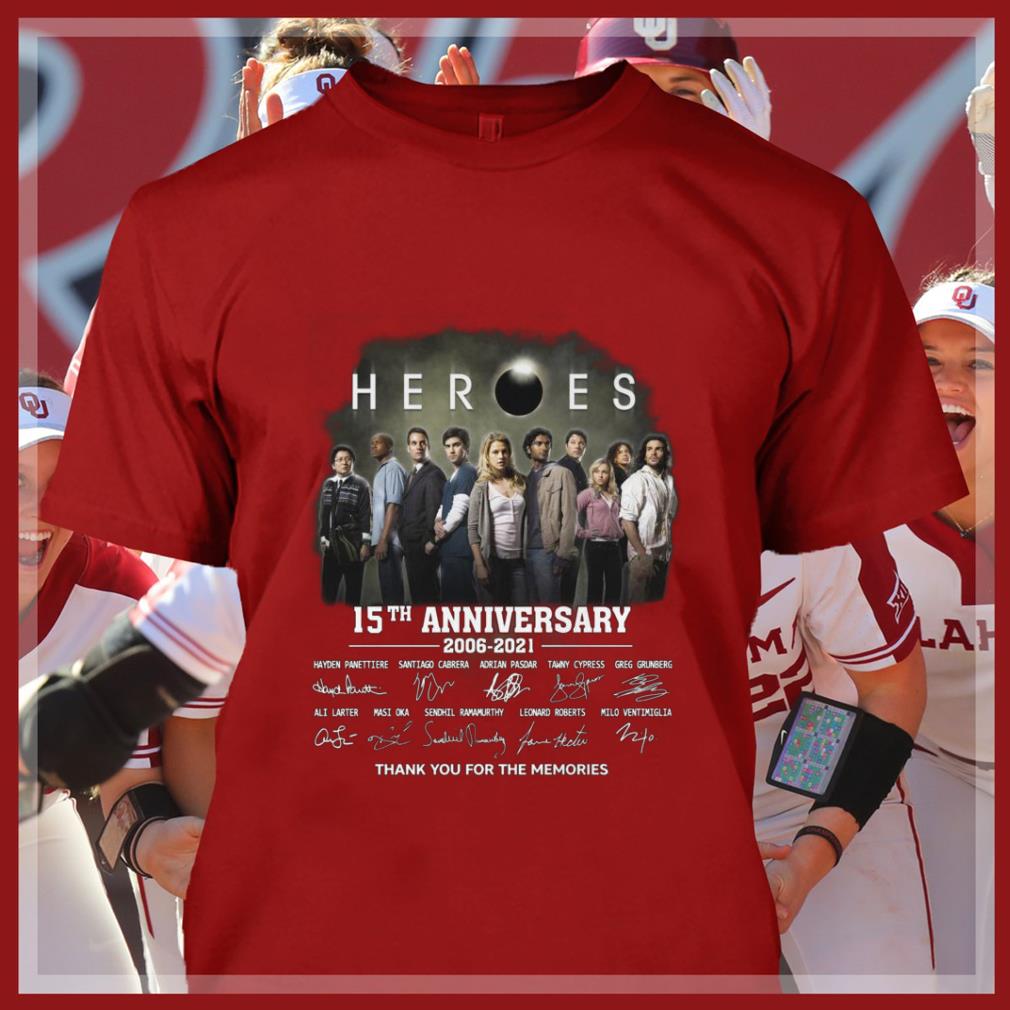 Official Heroes 15th anniversary 2006-2021 thank you for the memories signatures shirt Heroes 15th anniversary 2006 2021 thank you for the memories signatures shirt 4 - Official Heroes 15th anniversary 2006-2021 thank you for the memories signatures shirt