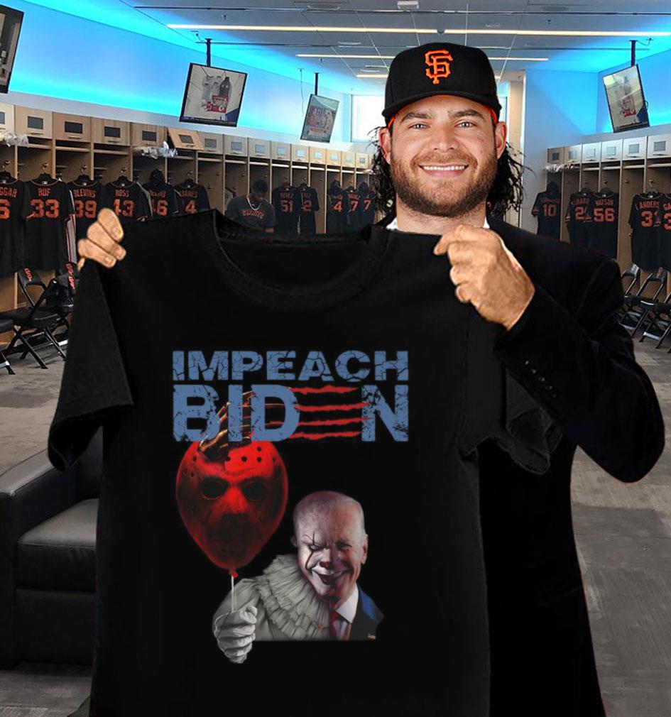 Best Impeach Joe Biden Pennywise hold Jason Voorhees Balloon Shirt Impeach Joe Biden Pennywise hold Jason Voorhees Balloon Shirt 2 - Best Impeach Joe Biden Pennywise hold Jason Voorhees Balloon Shirt