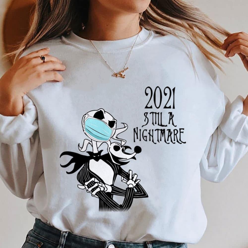 Awesome Jack Skellington Zero mask 2021 still a nightmare Coronavirus shirt Jack Skellington Zero mask 2021 still a nightmare Coronavirus shirt 4 - Awesome Jack Skellington Zero mask 2021 still a nightmare Coronavirus shirt