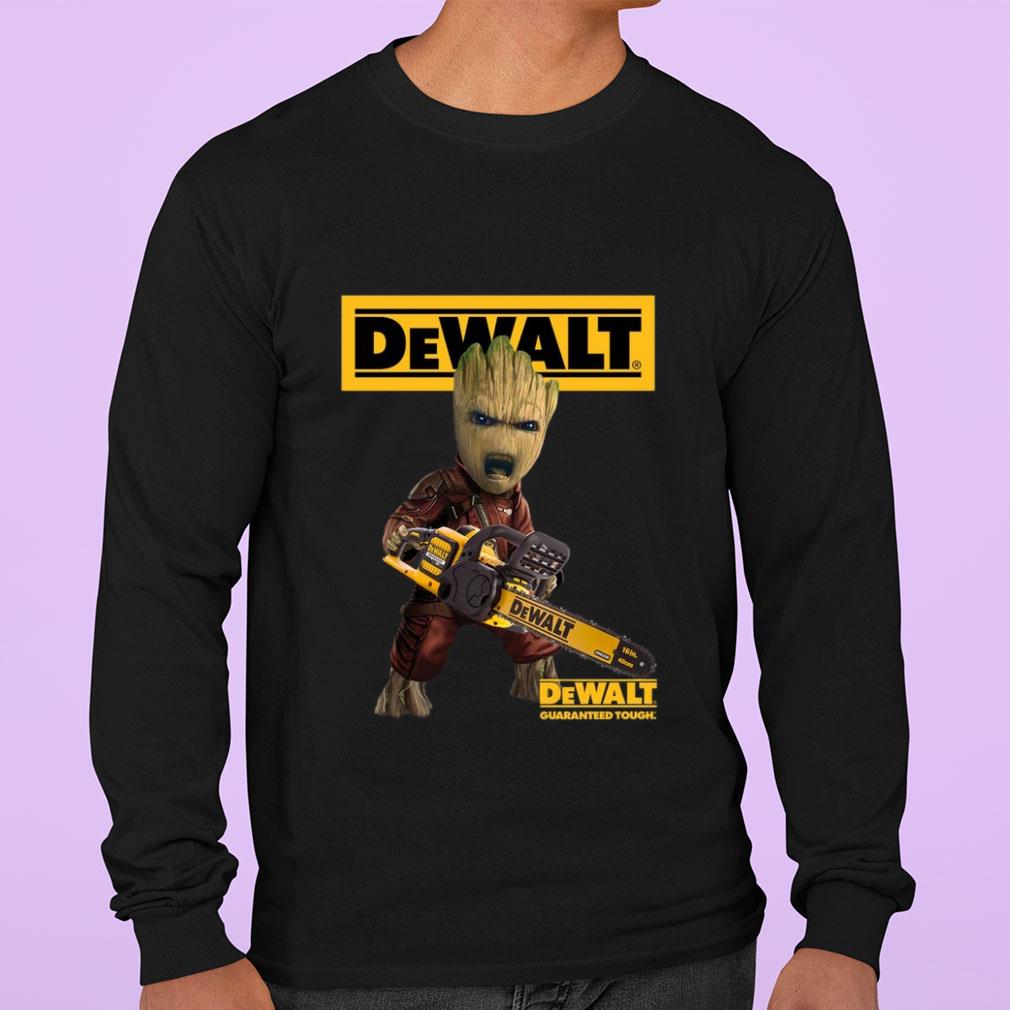 Funny Marvel Baby Groot Dewalt Guaranteed Tough Shirt Marvel Baby Groot Dewalt Guaranteed Tough Shirt 3 - Funny Marvel Baby Groot Dewalt Guaranteed Tough Shirt