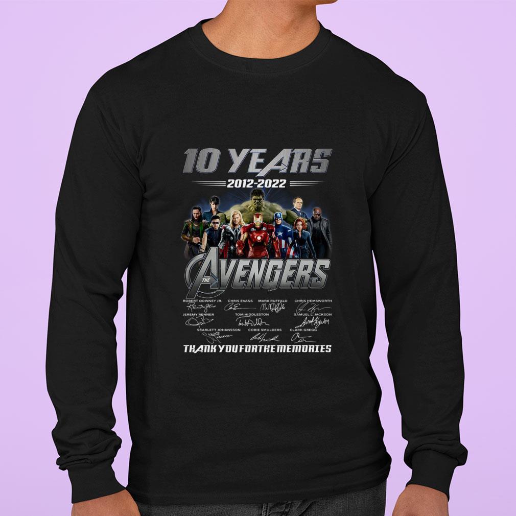 Funny Marvel The Avengers 10 years 2012-2022 Thank You For The Memories Signatures Shirt Marvel The Avengers 10 years 2012 2022 Thank You For The Memories Signatures Shirt 3 - Funny Marvel The Avengers 10 years 2012-2022 Thank You For The Memories Signatures Shirt