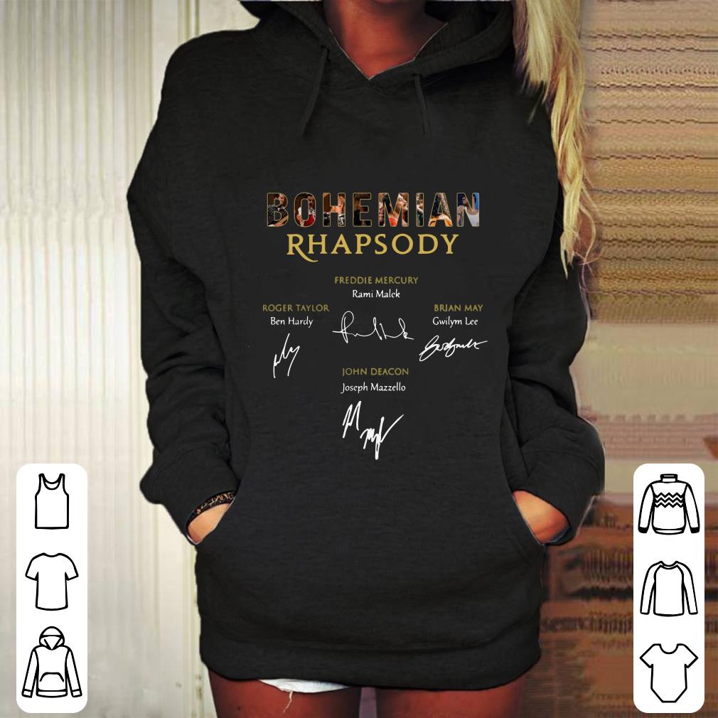 Bohemian Rhapsody Freddie Mercury Roger Taylor John Deacon Brian May Signature shirt 4 - Bohemian Rhapsody Freddie Mercury Roger Taylor John Deacon Brian May Signature shirt