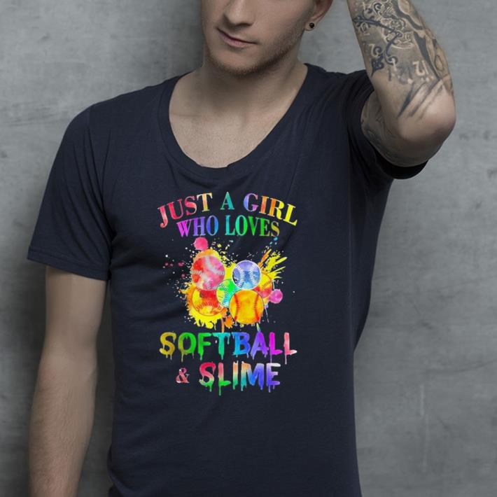 Just A Girl Who Loves Softball and Slime shirt 4 - Just A Girl Who Loves Softball and Slime shirt