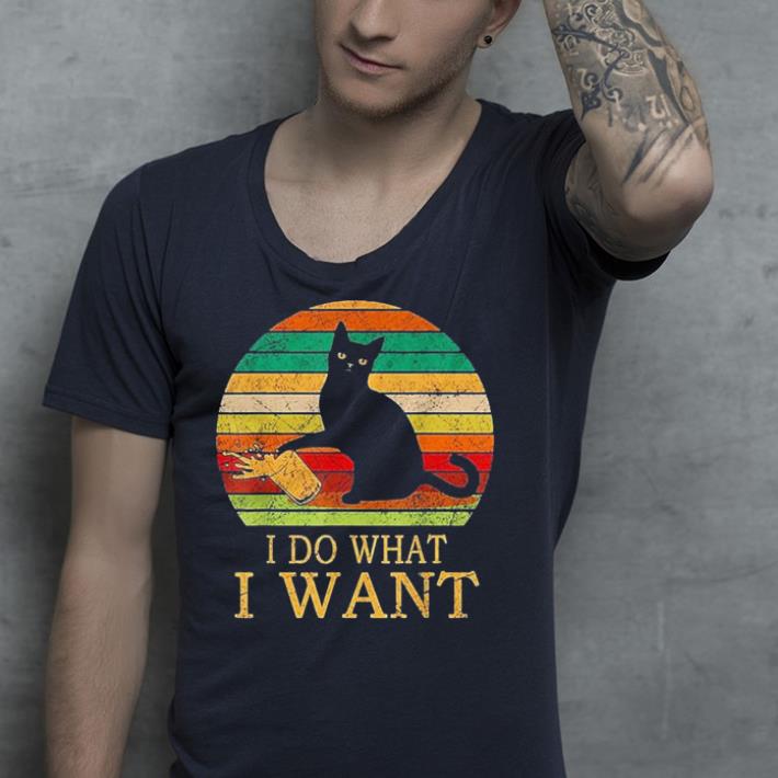 Cat I Do What I Want Retro Vintage Sunset shirt 4 - Cat I Do What I Want Retro Vintage Sunset shirt