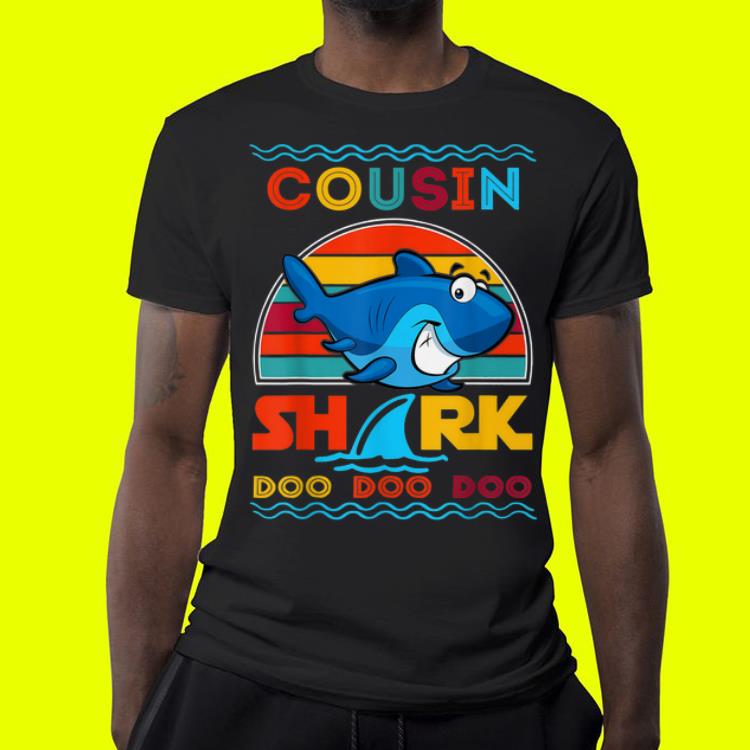 Retro Vintage Cousin Shark Birthday Family shirt 4 - Retro Vintage Cousin Shark Birthday Family shirt