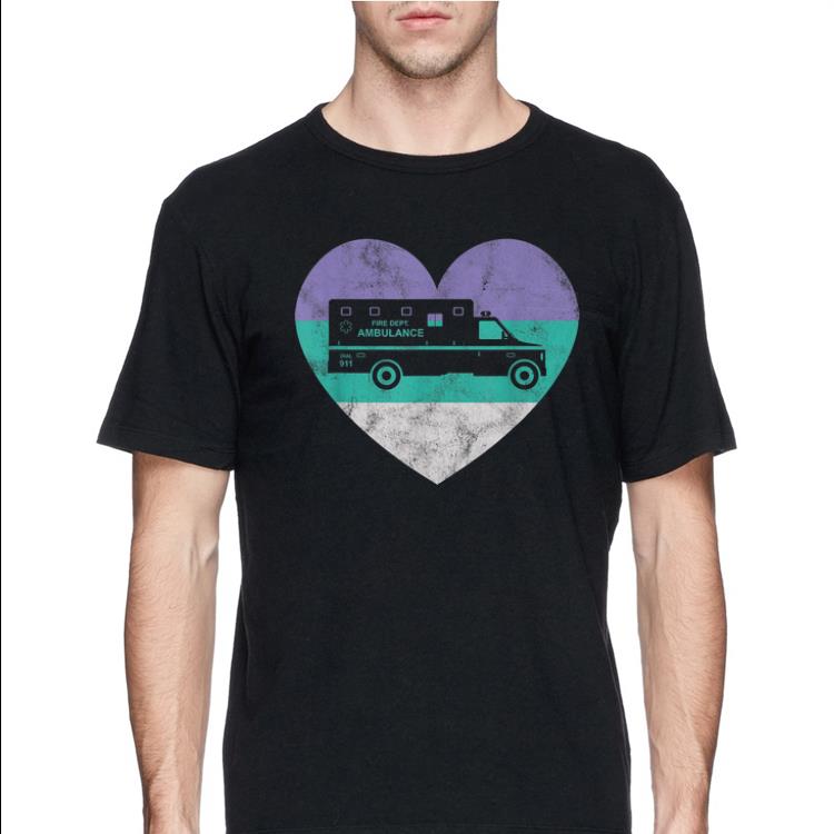 Ambulance EMS Heart Retro shirt 4 - Ambulance EMS Heart Retro shirt