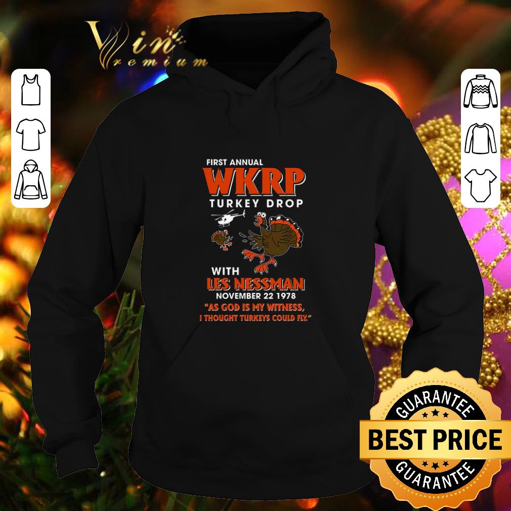 Pretty First annual wkrp Turkey drop with les nessman november 22 1978 shirt 4 - Pretty First annual wkrp Turkey drop with les nessman november 22 1978 shirt