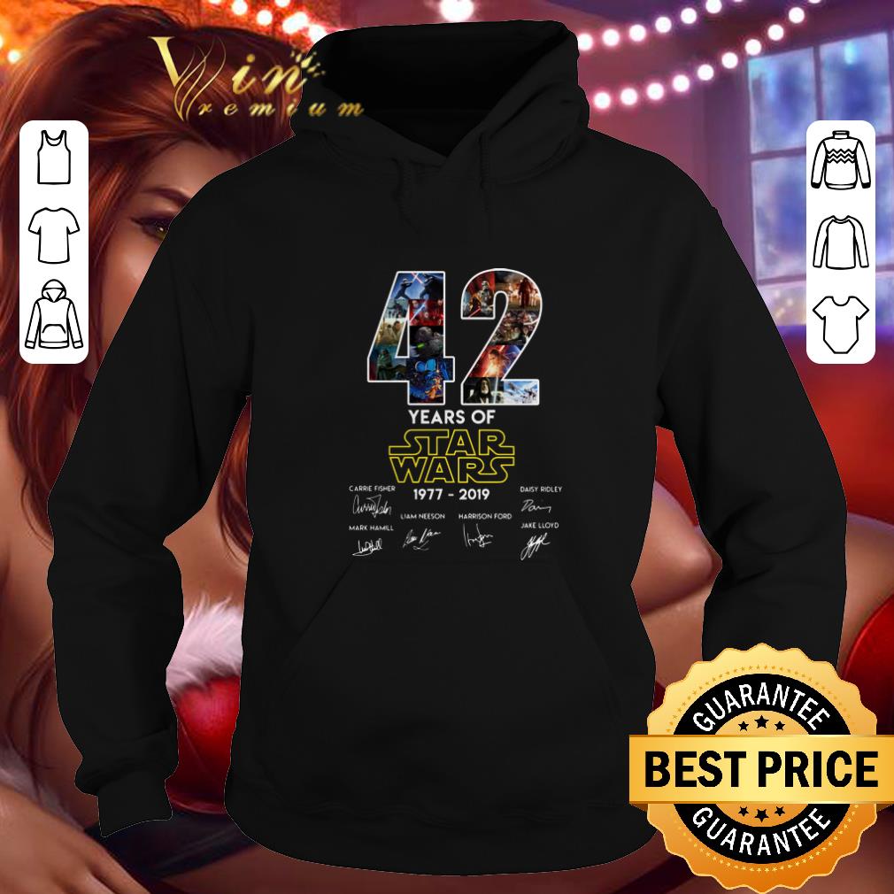 Best 42 years of Star Wars 1977 2019 signatures shirt 4 - Best 42 years of Star Wars 1977-2019 signatures shirt