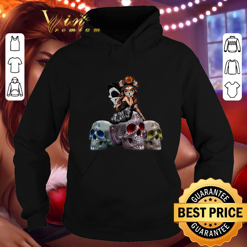 Pretty Butterfly Sit On Three Skull Spirit Of The Dearly Loved Figurine shirt 4 - Pretty Butterfly Sit On Three Skull Spirit Of The Dearly Loved Figurine shirt