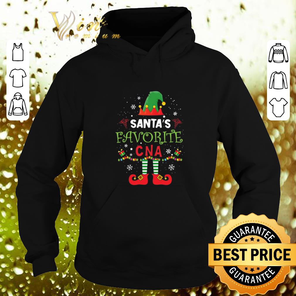 Pretty Elf Santa s Favorite CNA Christmas shirt 4 - Pretty Elf Santa's Favorite CNA Christmas shirt