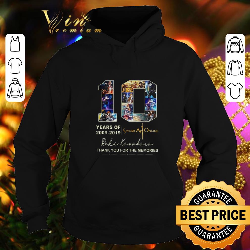 Top 10 years of 2009 2019 Sword Art Online thank you for the memories shirt 4 - Top 10 years of 2009-2019 Sword Art Online thank you for the memories shirt