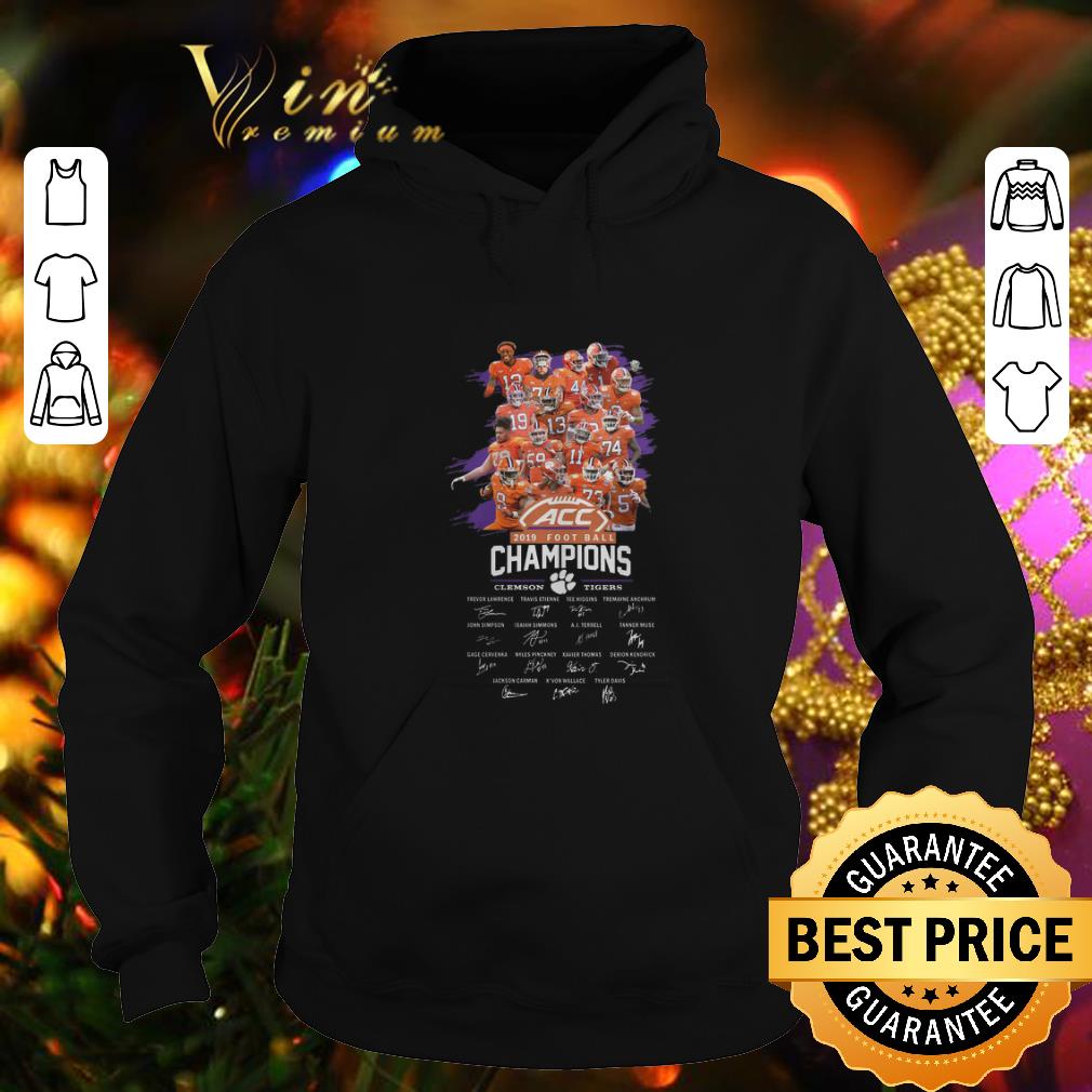 Best ACC 2019 Football Champions Clemson Tigers signatures shirt 4 - Best ACC 2019 Football Champions Clemson Tigers signatures shirt
