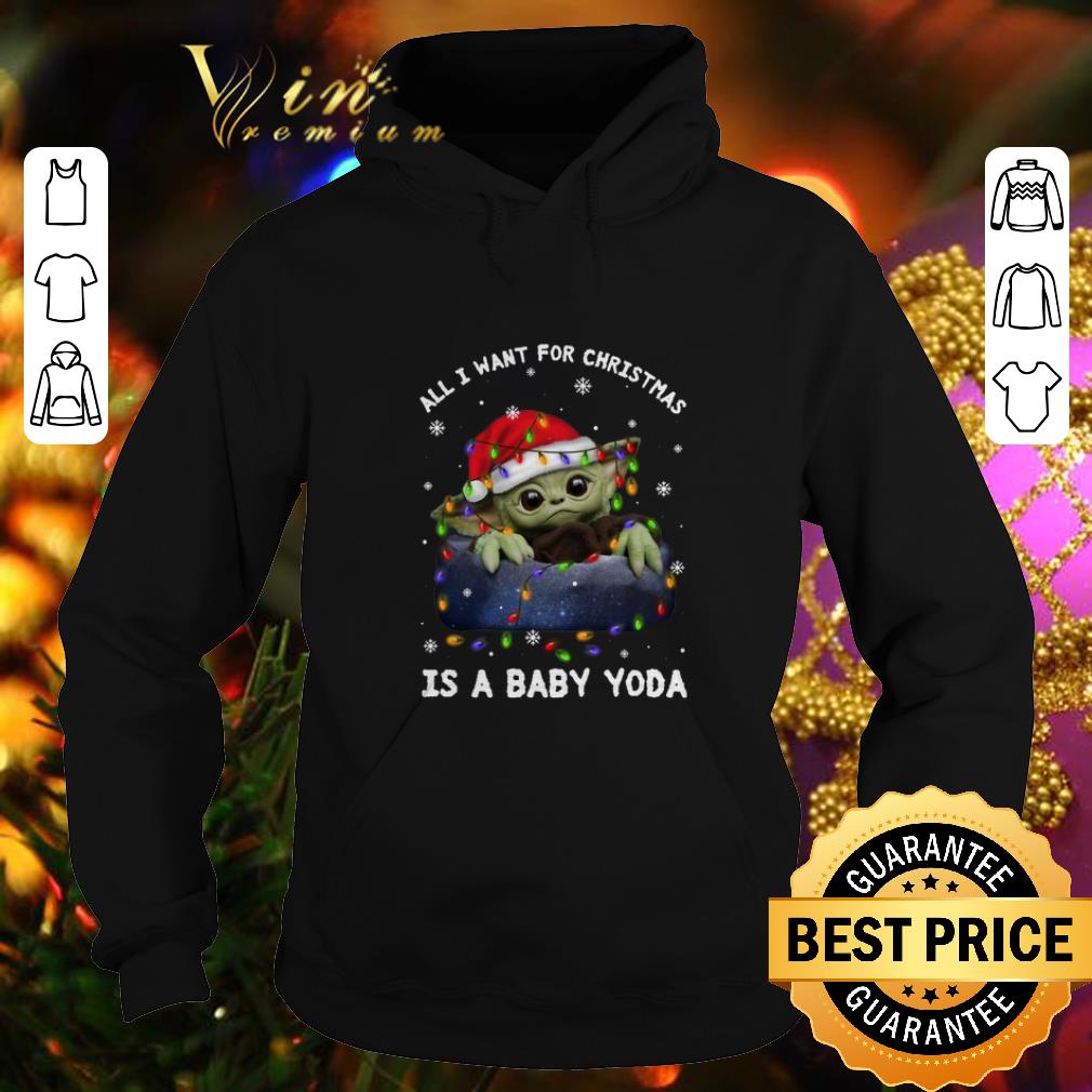 Best All i want for Christmas lights is a baby Yoda Santa hat shirt Best All i want for Christmas lights is a baby Yoda Santa hat shirt 4 - Best All i want for Christmas lights is a baby Yoda Santa hat shirt