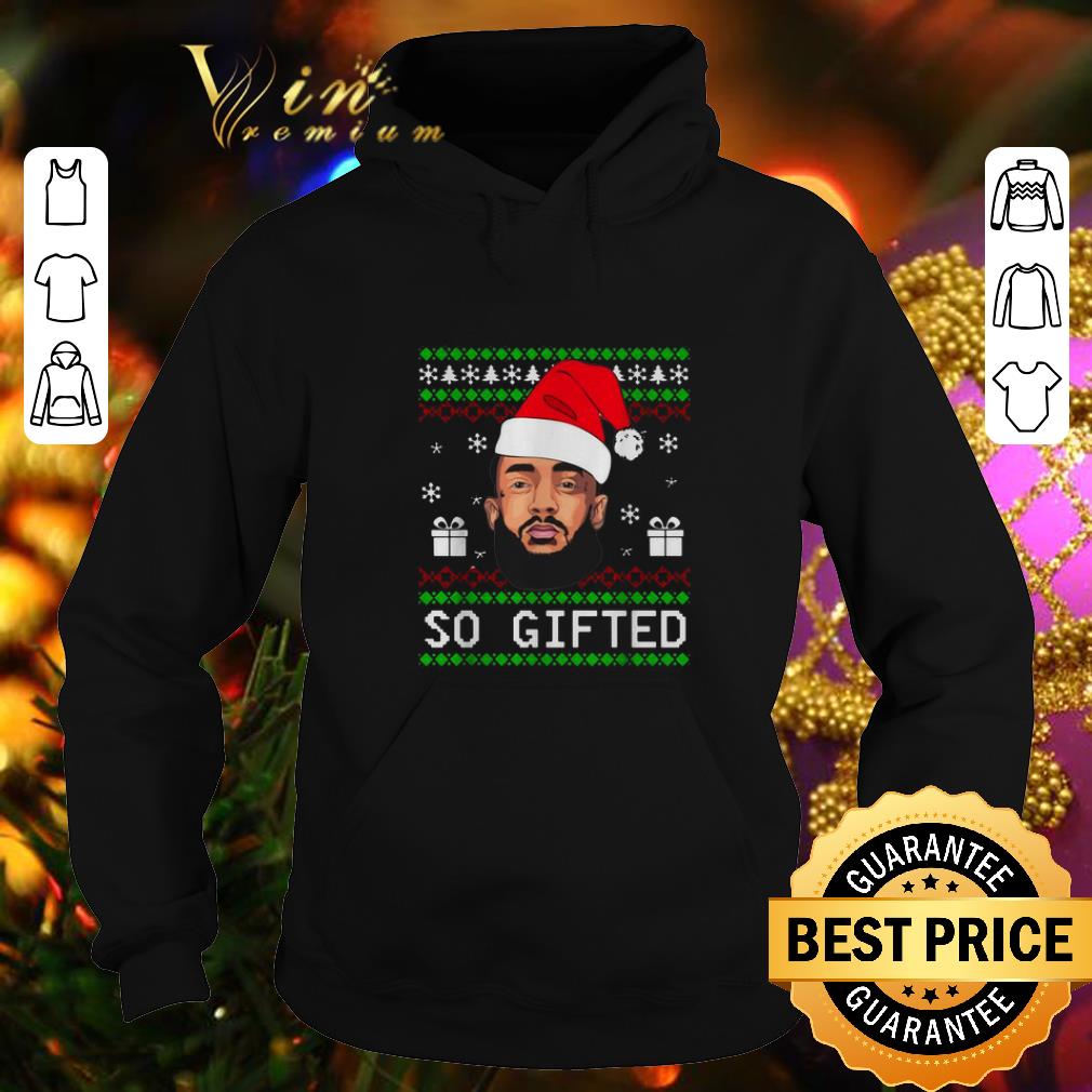 Pretty Nipsey Hussle So Gifted ugly Christmas sweater 4 - Pretty Nipsey Hussle So Gifted ugly Christmas sweater