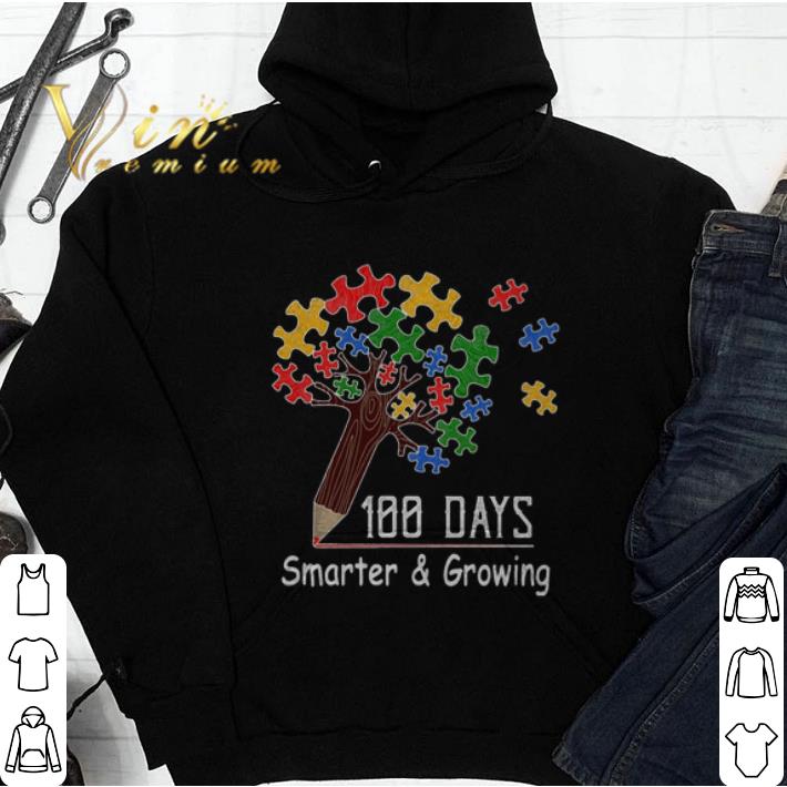 Top 100 days smarter & growing tree of life puzzle Autism Awareness shirt Top 100 days smarter growing tree of life puzzle Autism Awareness shirt 4 - Top 100 days smarter & growing tree of life puzzle Autism Awareness shirt