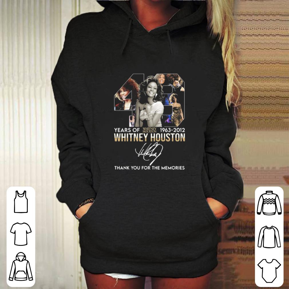 Best 49 years of 1963 2012 Whitney Houston signature shirt 4 - Best 49 years of 1963-2012 Whitney Houston signature shirt