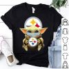 Star Wars Baby Yoda Face Mask Hug Pittsburgh Steelers shirt