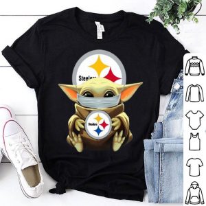 Star Wars Baby Yoda Face Mask Hug Pittsburgh Steelers shirt