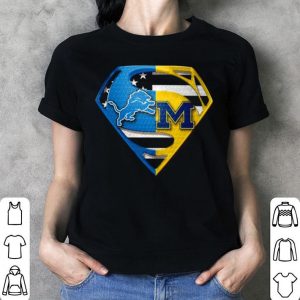 Detroit Lions And Michigan Wolverines Inside Superman shirt