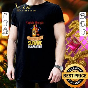 Original Captain Morgan helping me survive quarantine Coronavirus shirt 2
