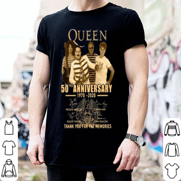 Queen 50th Anniversary Thank You For The Memories Signatures shirt