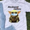 Star Wars Baby Yoda Mask Hug Rockwell Collins shirt