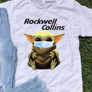 Star Wars Baby Yoda Mask Hug Rockwell Collins shirt