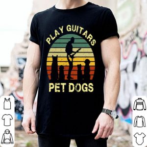 Vintage Play Guitars Pet Dogs Lovers shirt