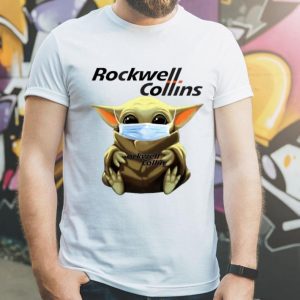 Star Wars Baby Yoda Mask Hug Rockwell Collins shirt