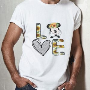 Love Glitter Mickey Mouse Sunflower shirt