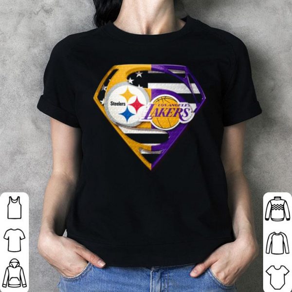 Pittsburgh Steelers And Los Angeles Lakers Inside Superman shirt