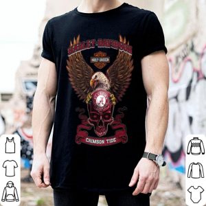 Motor Harley Davidson Cycles Skull Alabama Crimson Tide shirt