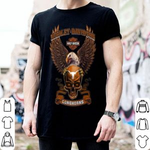 Motor Harley Davidson Cycles Skull Texas Longhorns shirt