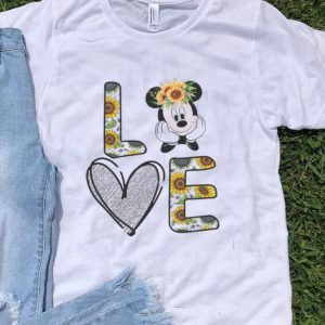 Love Glitter Mickey Mouse Sunflower shirt