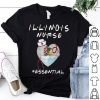 Illinois Nurse Heart Stethoscope Illinois Flag #Essential shirt