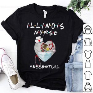 Illinois Nurse Heart Stethoscope Illinois Flag #Essential shirt