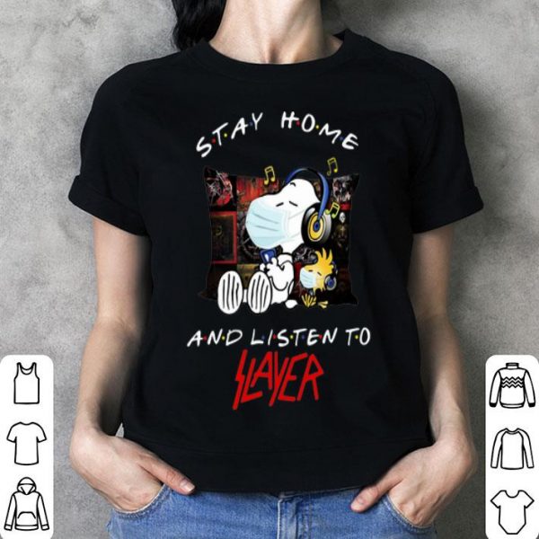 Snoopy And Woodstock Stay Home And Listen To Slayer shirt