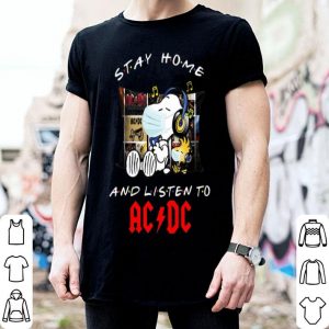 Snoopy And Woodstock Stay Home And Listen To ACDC shirt