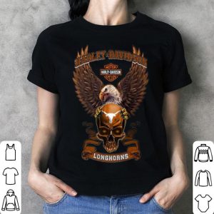 Motor Harley Davidson Cycles Skull Texas Longhorns shirt