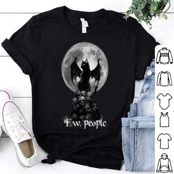 Demon Cat Skulls Moon Ew People shirt