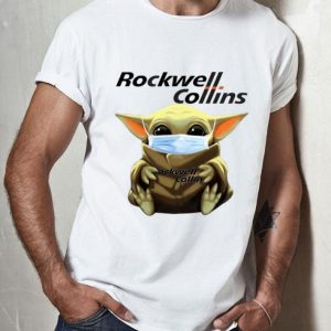 Star Wars Baby Yoda Mask Hug Rockwell Collins shirt