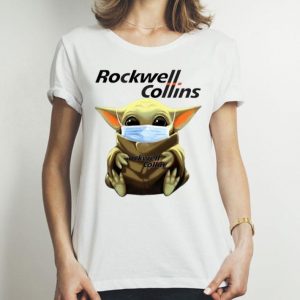 Star Wars Baby Yoda Mask Hug Rockwell Collins shirt