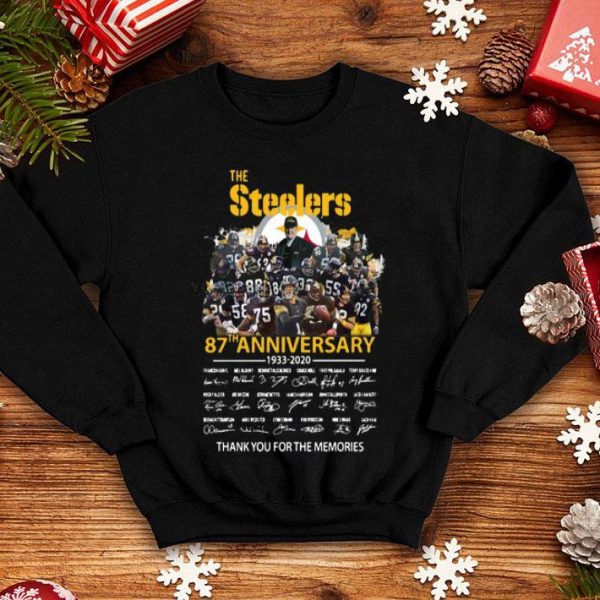 The Steelers 87th Anniversary Thank You For The Memories Signatures shirt