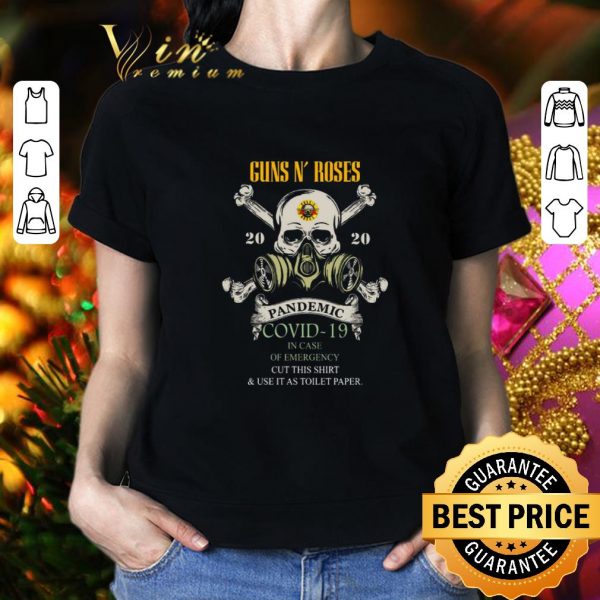 Pretty Skull Guns N’ Roses 2020 Pandemic Covid-19 in case of emergency shirt