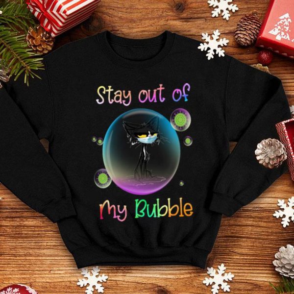 Black Cat Face Mask Stay Out Of My Bubble shirt
