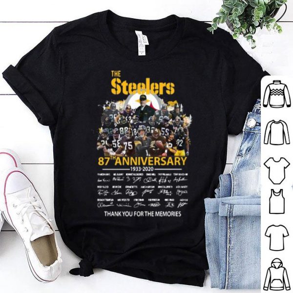 The Steelers 87th Anniversary Thank You For The Memories Signatures shirt